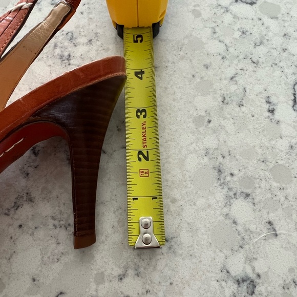 Cole Haan Orange Weave Leather Heels - Picture 7 of 7